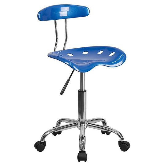 Flash Furniture Plastic Task Chair in Blue