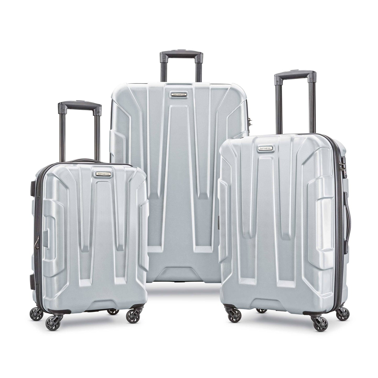 Samsonite Centric 3 Piece Expandable Hardside Spinner Luggage Set - Silver