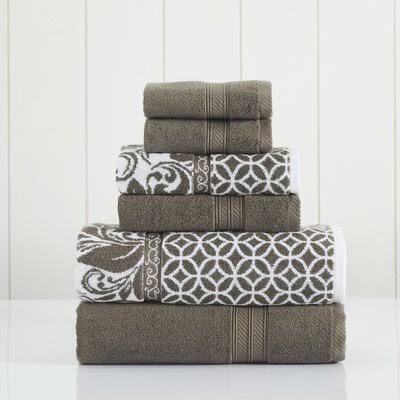 Darch 6 Piece 100% Cotton Towel Set Alcott Hill Color Mocha