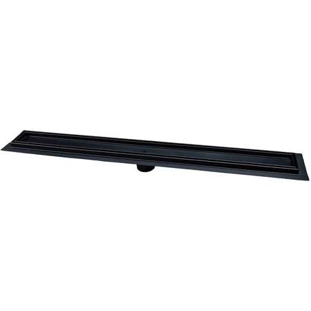 Serenedrains Stainless Steel Linear Shower Drain - Tile Insert - Matte Black - 16 inch/24 inch/30 inch/35 inch/39 inch/47 inch/5