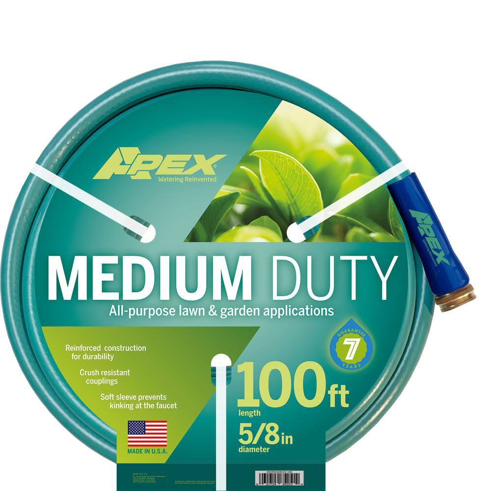 Apex 5/8 in. Dia x 100 ft. Medium Duty Water Hose