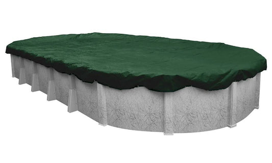 Pool Mate 321625-4-PM Heavy-Duty Winter Oval Above-Ground Pool COVER, 16 x 25-ft, Grass Green