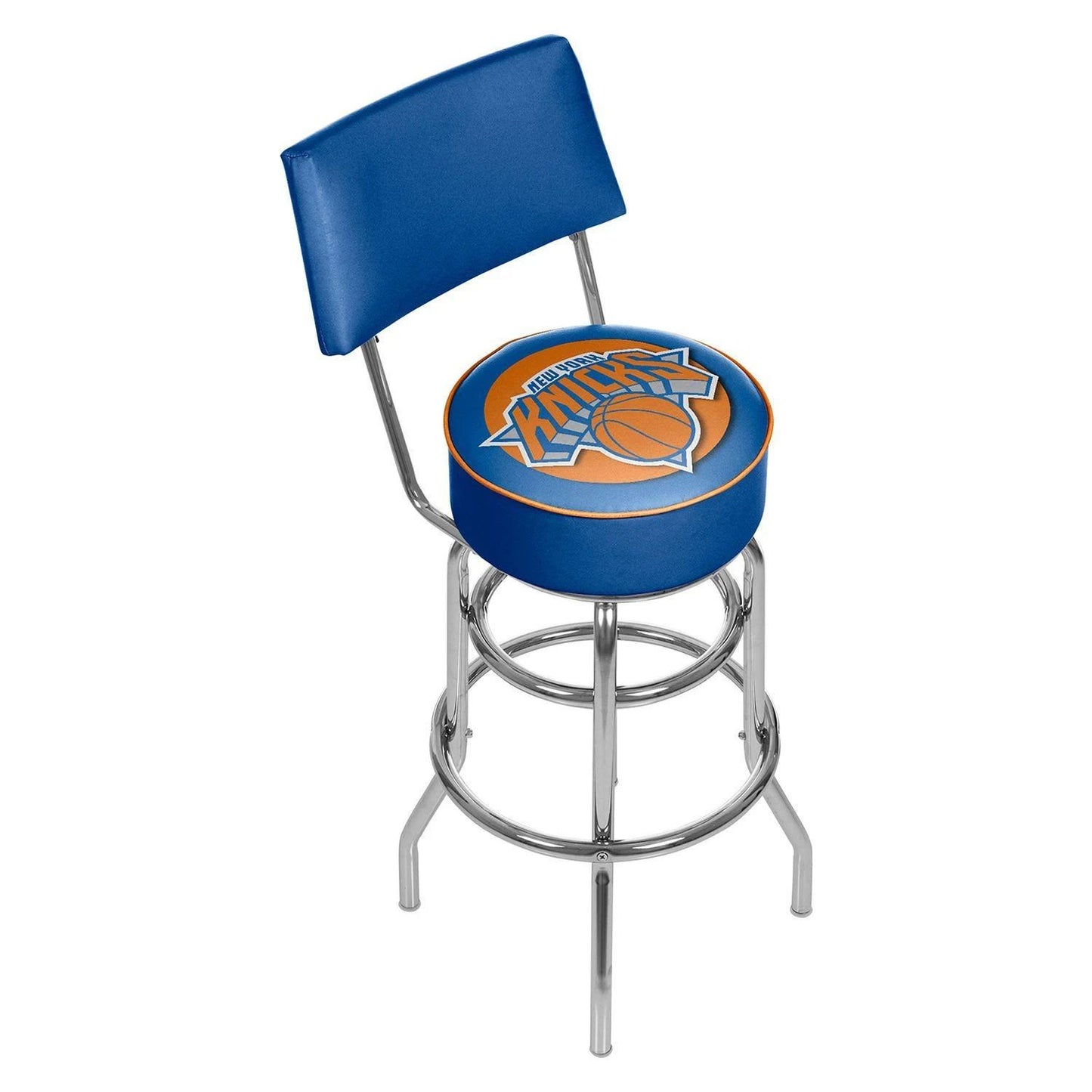 Trademark New York Knicks NBA Padded Swivel Bar Stool with Back