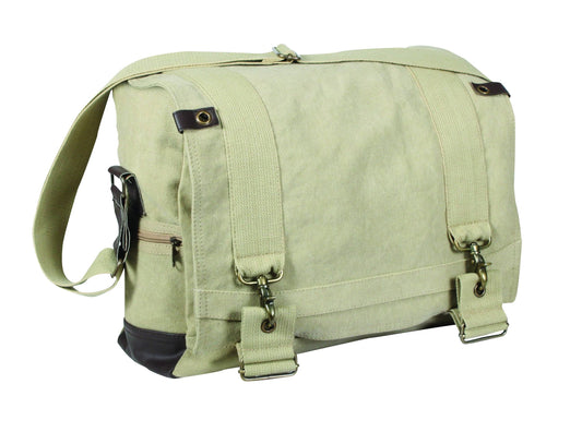 Rothco Vintage Canvas B-15 Pilot Messenger Bag Khaki