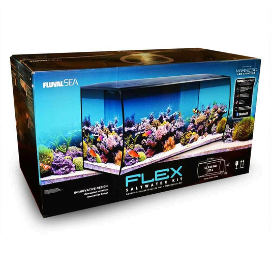 Fluval Flex Saltwater Aquarium Kit 32.5 Gallon Black