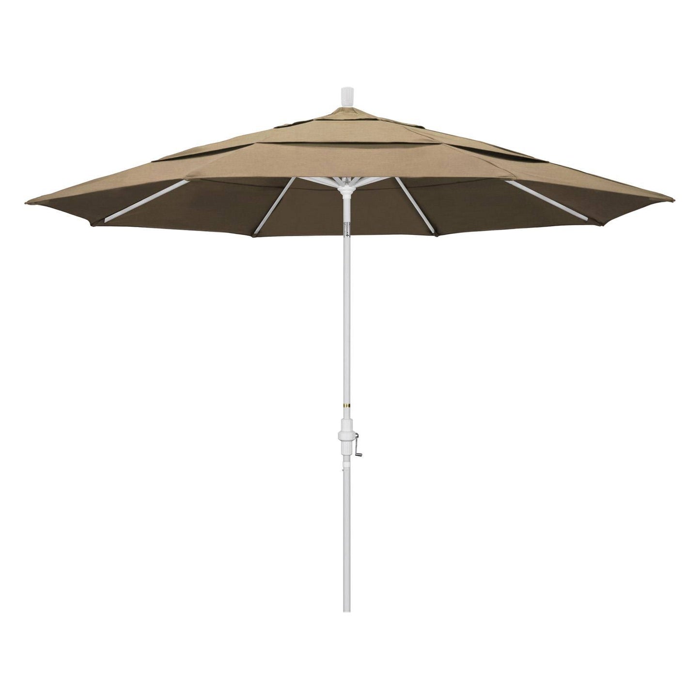 California Umbrella 11 ft. Aluminum Sunbrella Market Umbrella Heather Beige