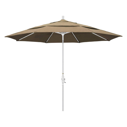 California Umbrella 11 ft. Aluminum Sunbrella Market Umbrella Heather Beige