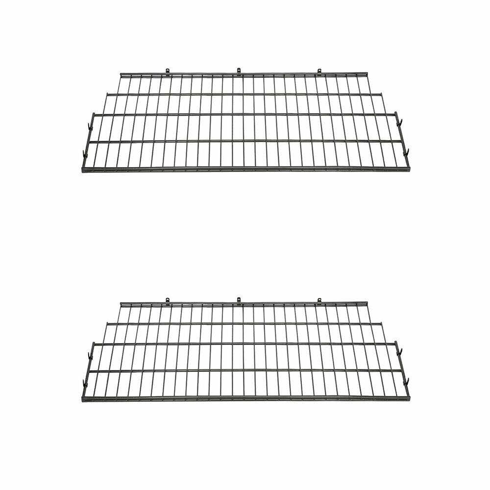 Suncast Bmsa7s Vertical Storage Shed Organization Metal Wire Shelf Rack (2 Pack)