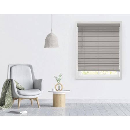 Richfield Studios 2.5 inch Cordless Faux Wood Blinds, Graystone, Size 43 x 64