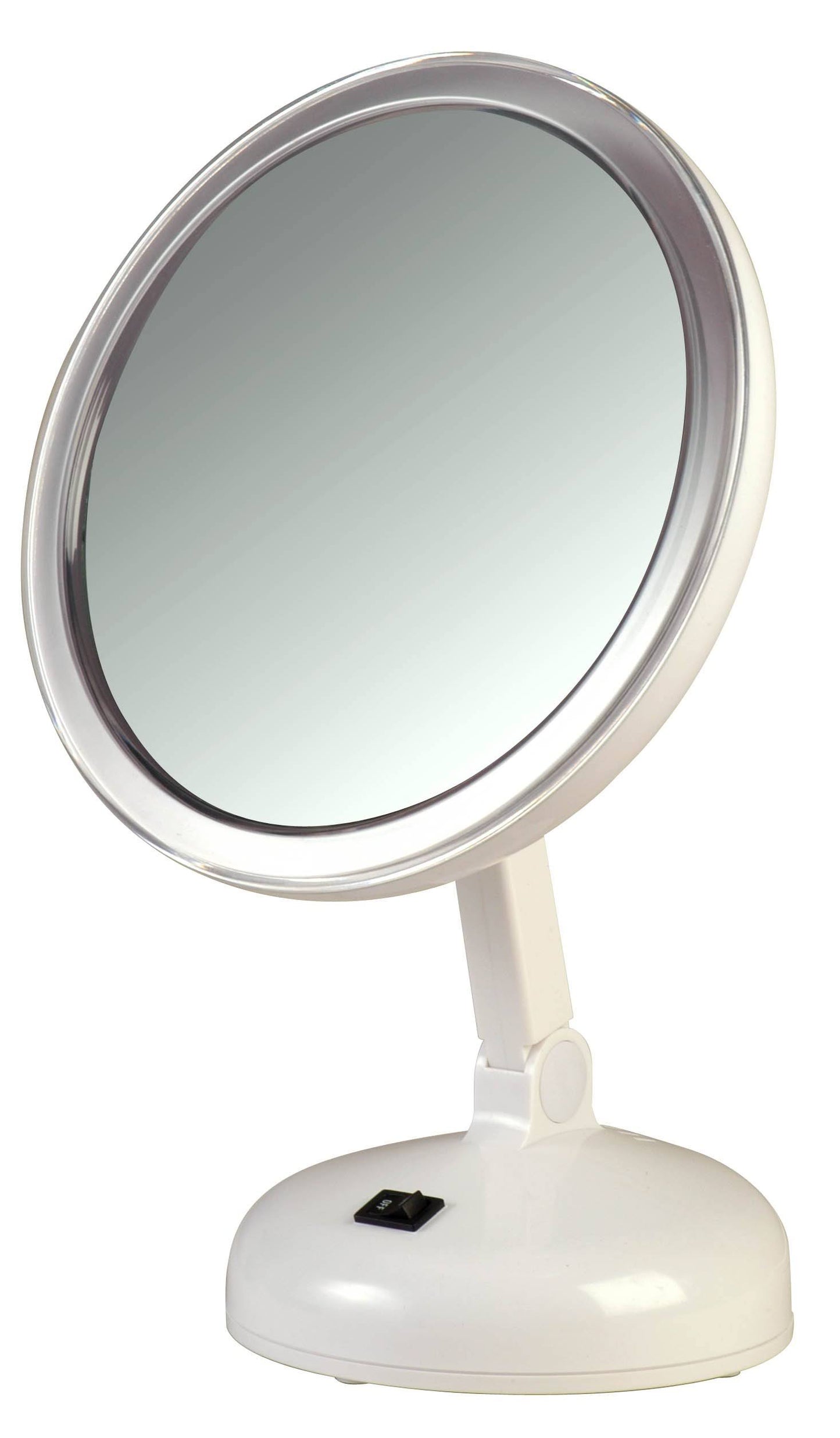 Floxite 10x Magnifying LED Lighted Vanity Mirror with 2 Light Settings