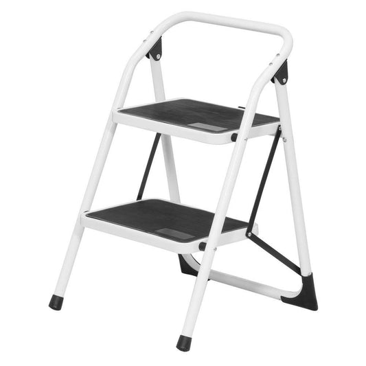 2-Step Steel Utility Step Stool Ladder with 300 lbs. Load Capacity