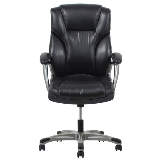 Copper Grove Percy Leather Office Chair with Lumbar Support - Black