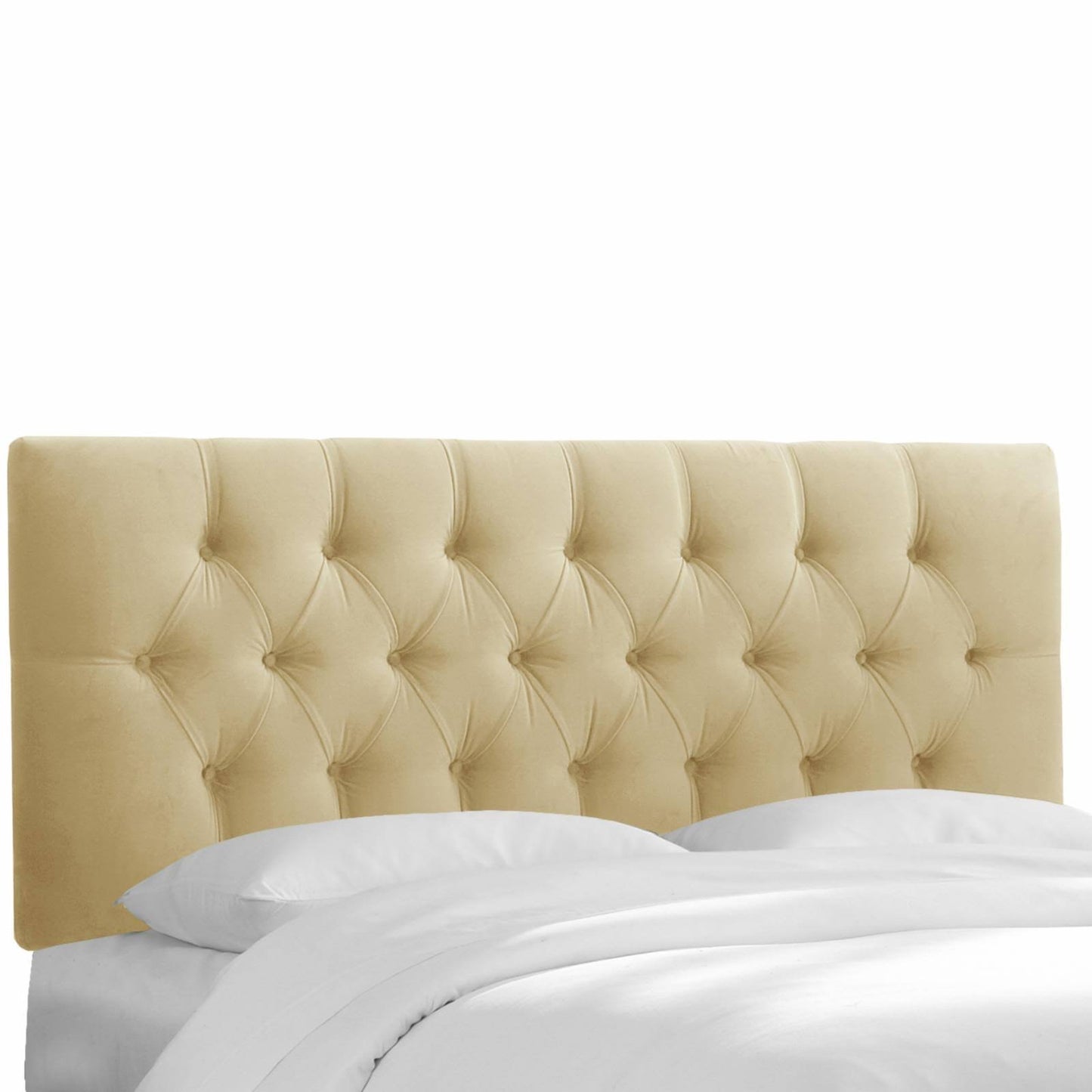 Skyline Furniture Mission District Tufted Upholstered Headboard, Twin / Buckwheat Velvet