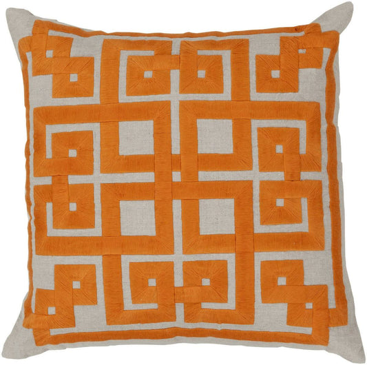 Surya LD003-2020 Gramercy Orange and Gray 20-inch Pillow Cover