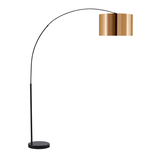 Versanora - Curvella Arched Floor Lamps - Copper/ Black