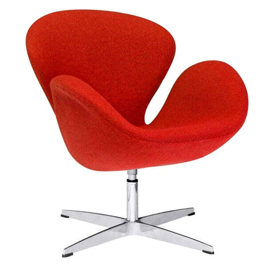 Fine Mod Imports Swan Chair Fabric Orange