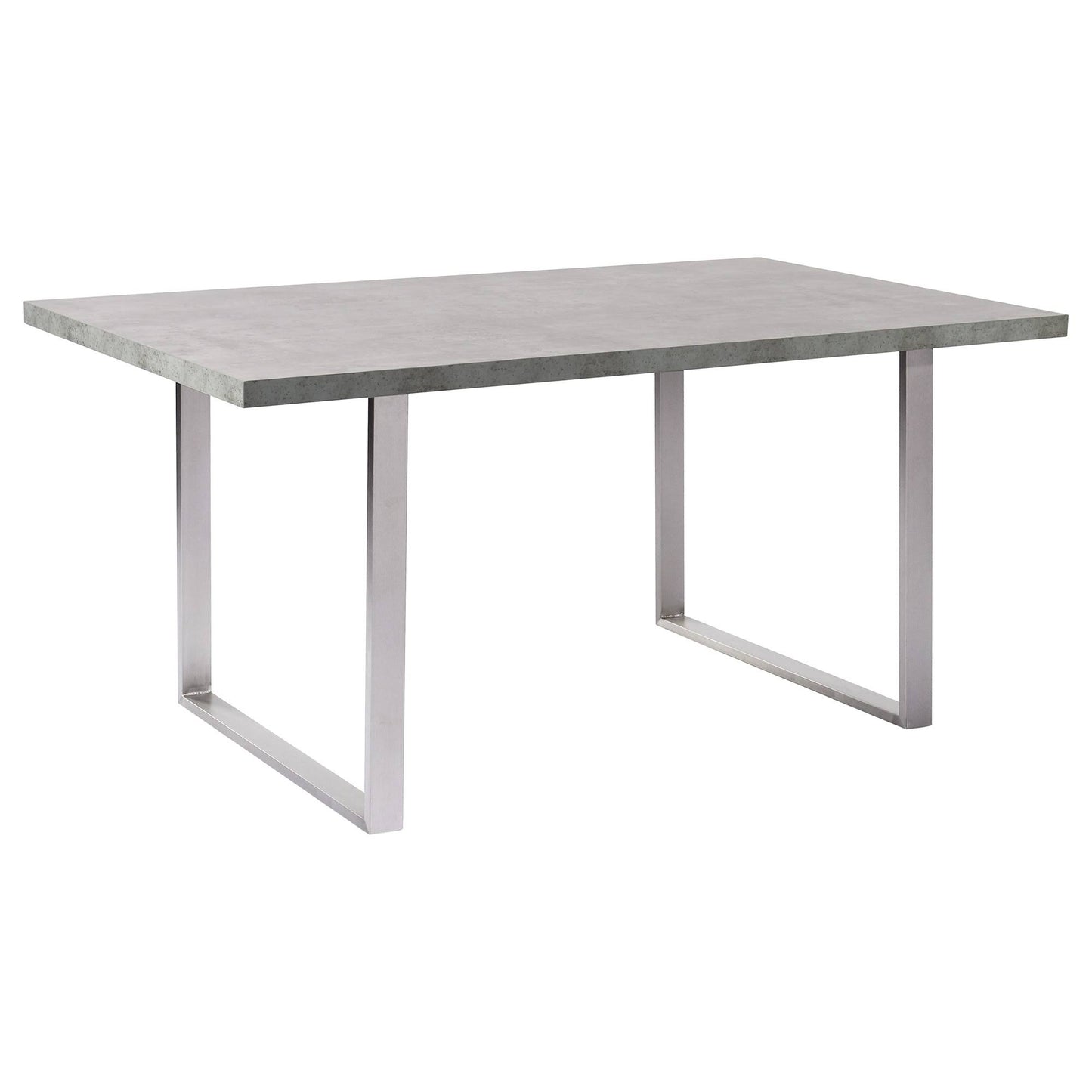 Armen Living Fenton Contemporary Dining Table with Cement Gray Top