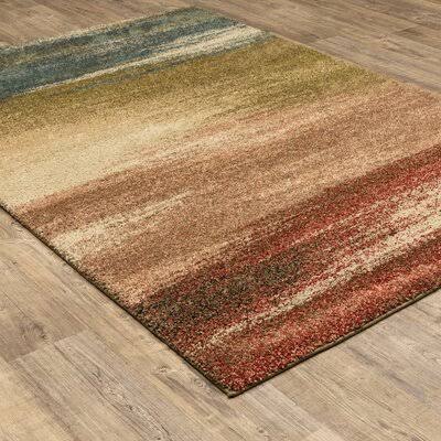 Edgao Orange/Green/Brown Rug Williston Forge Rug Size: Rectangle 910