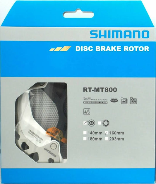 Shimano XT RT-MT800-S Ice-Tech Center Lock Disc Brake Rotor 160mm W/Lockring