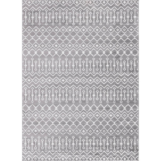 Unique Loom Moroccan Trellis Dark Gray 8 ft. x 11 ft. Area Rug