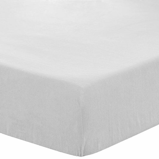 Fleece Fitted Solid Bottom Sheet by Bare Home White, Size Split King