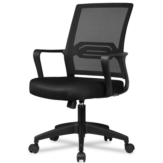 Comhoma Office Chair Clearance Ergonomic Mid Back Mesh Desk Chair Under 50, Black