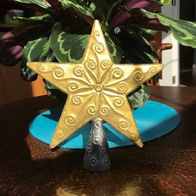 Embossed Star Tree Topper The Holiday Aisle