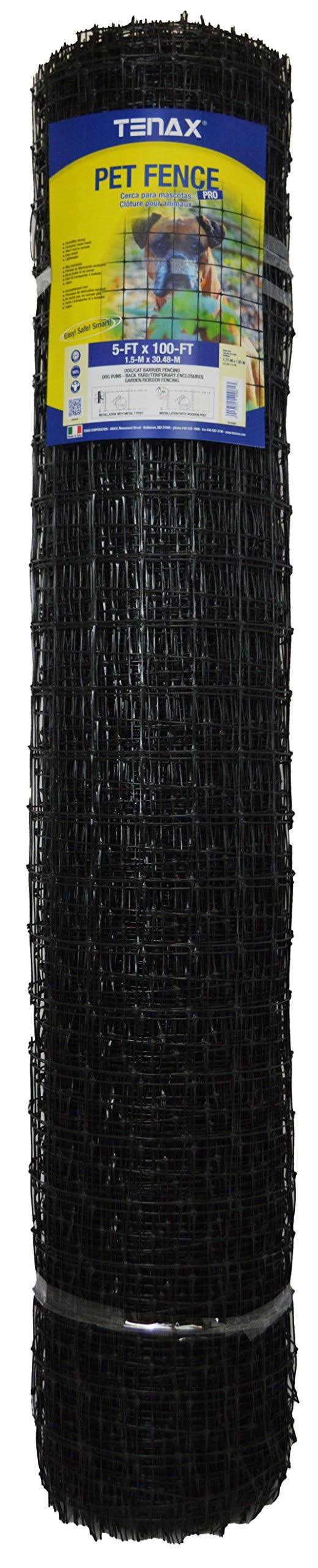 Tenax 2A140081 Pet Fence, Pro, 5ft. x 100 ft. Black