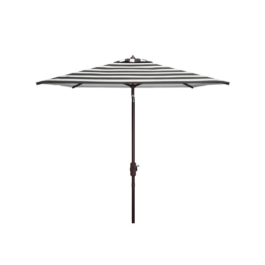 Safavieh Iris Fashion Line 7.5 ft Square Umbrella - Black/White