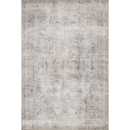 Alexander Home Traditional Distressed Grey/ Slate Printed Area Rug - 23