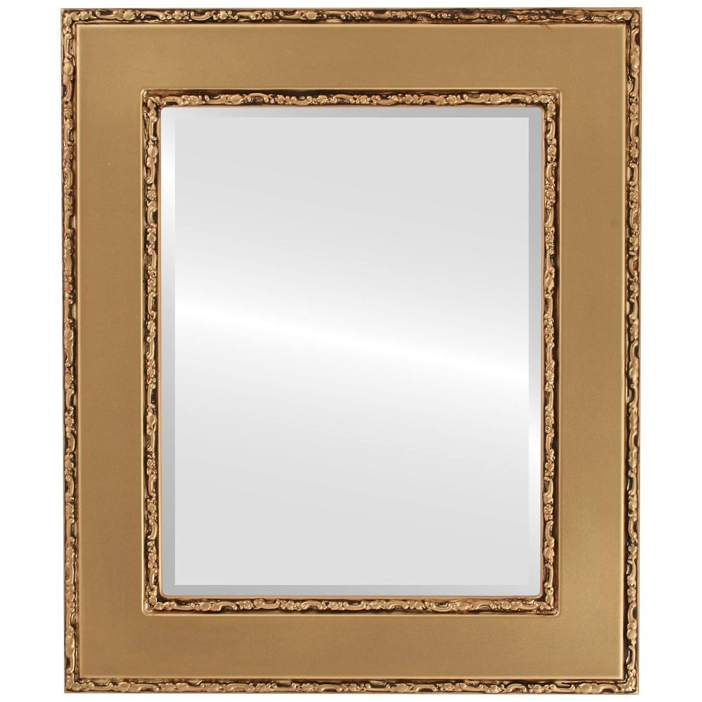 The Oval and Round Mirror Store Paris Framed Round Mirror in Desert Gold - Brown/Dark Gold