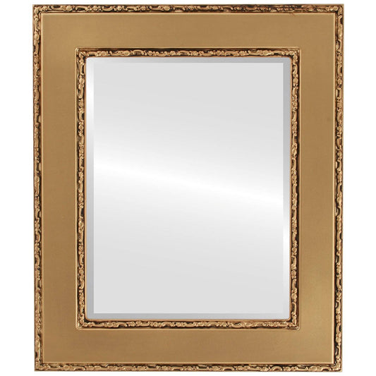 The Oval and Round Mirror Store Paris Framed Round Mirror in Desert Gold - Brown/Dark Gold