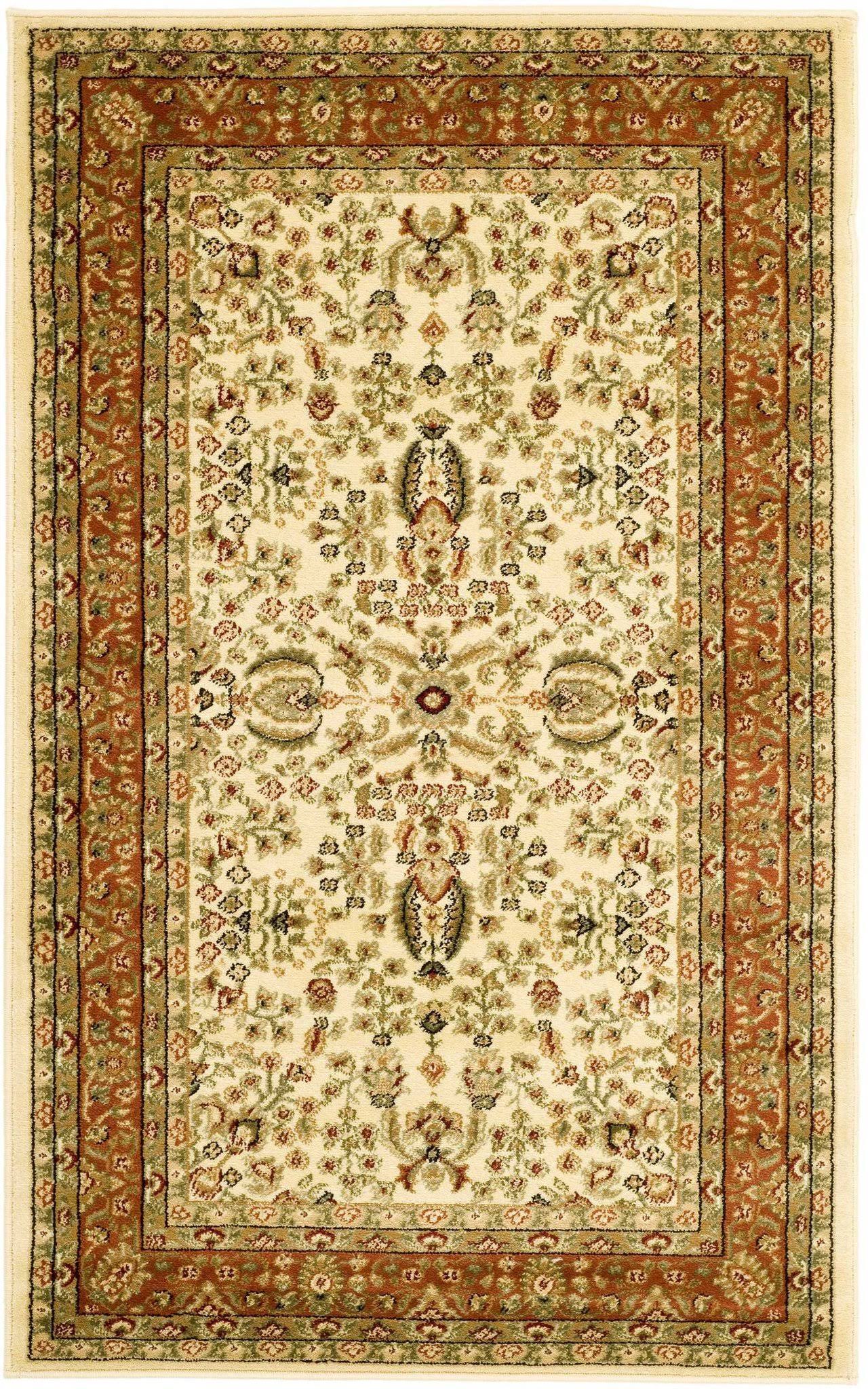 Safavieh LNH214R Lyndhurst Ivory / Rust Area Rug - 10 x 14