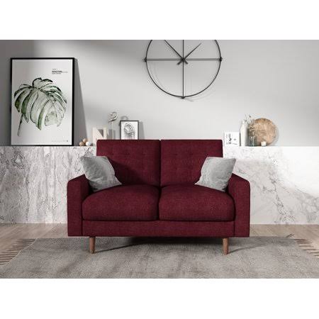 US Pride Furniture Maliana Loveseat, Burgundy, Red