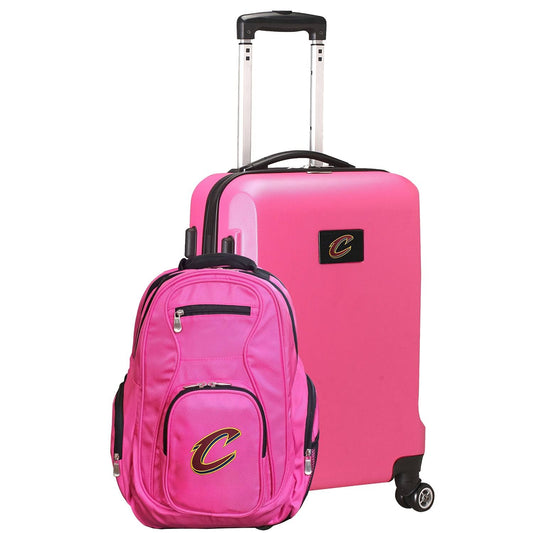 Cleveland Cavaliers Deluxe 2-Piece Backpack and Carry-On Set - Pink