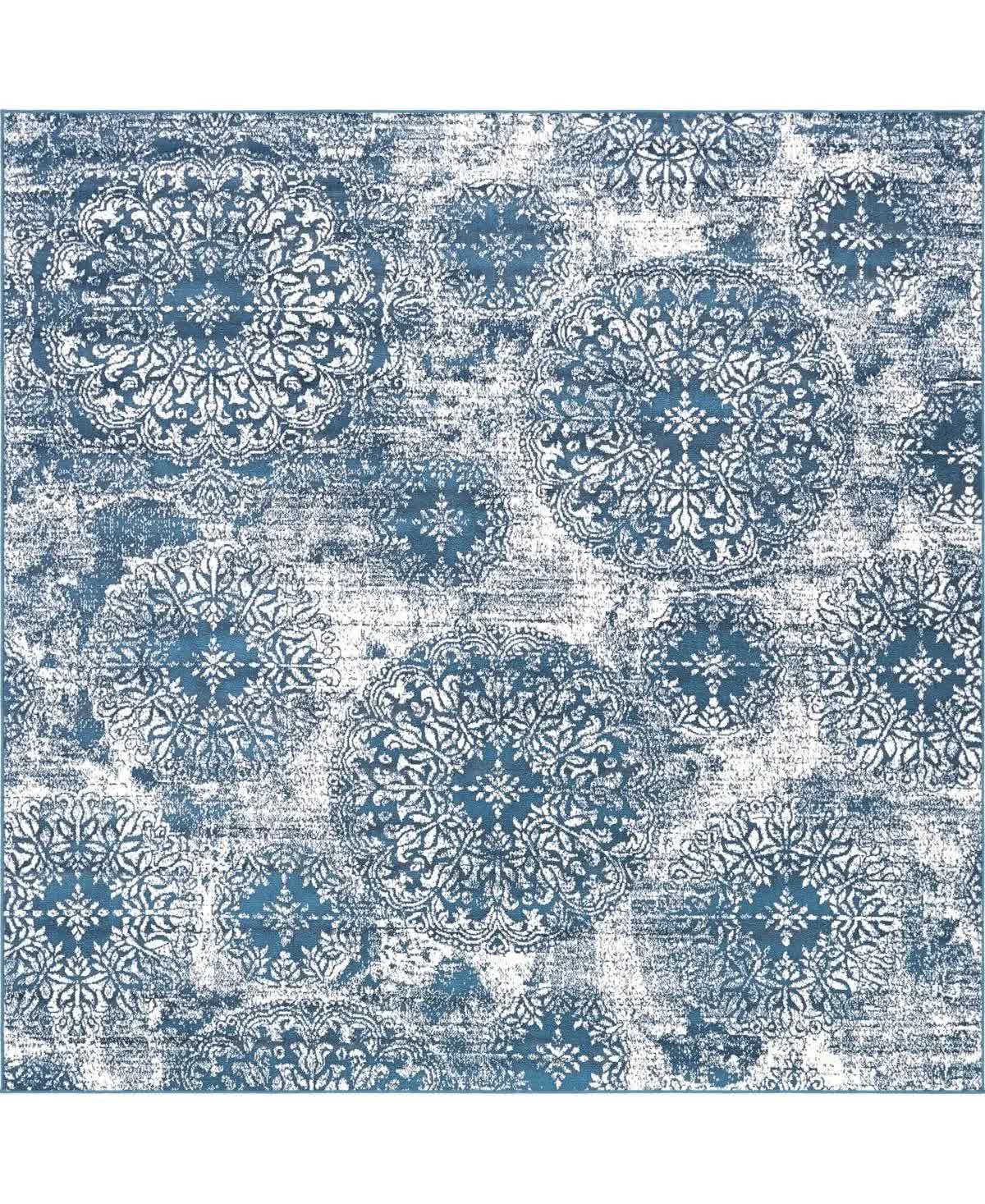 Unique Loom Sofia Grand Blue 8 0 x 8 0 Square Rug