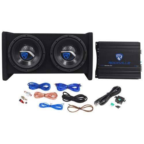 Rockville RV8.2A 800 Watt Dual 8 Car Subwoofer Enclosuremono Amplifi