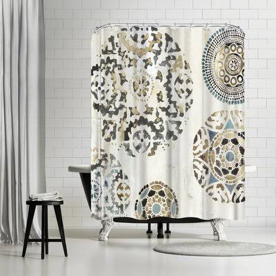 Pi Creative Art Rounded I Single Shower Curtain East Urban Home