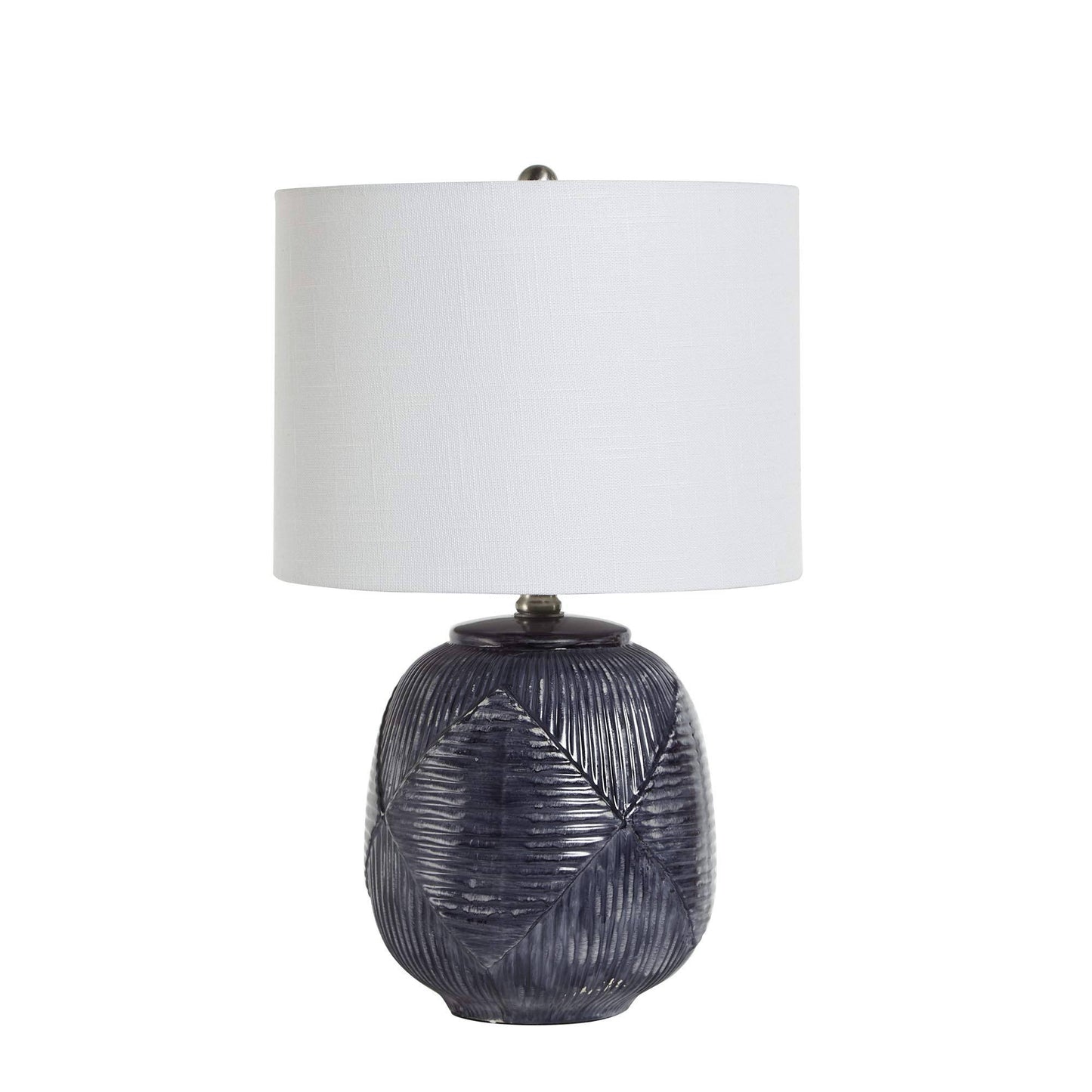 Silverwood Blue Redan Etched Ceramic Table Lamp