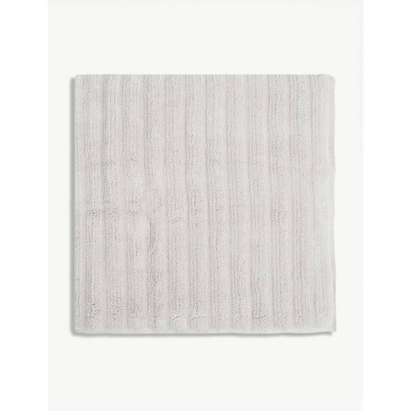 The White Company Ribbed Hydrocotton Bath Towel, Size One Size - Grey